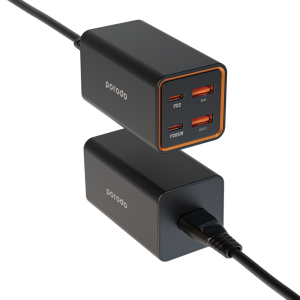Porodo 4 Ports GaN Desktop Charger PD 65W