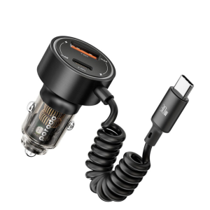 Porodo 60W Transparent Dual Port Car Charger