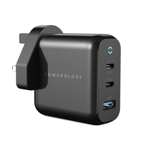 Powerology 3-Port 65W GaN Charger with PD UK