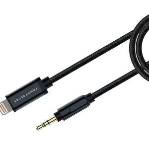 Powerology Braided Lightning to AUX Cable 3.5mm